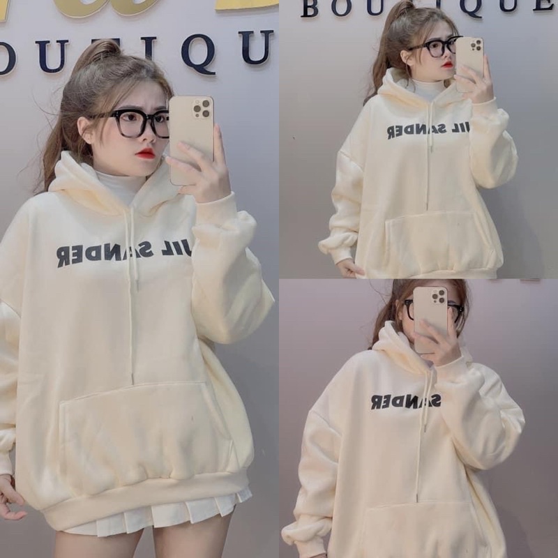 Áo nỉ hoodies mũ 2 lớp in chữ form giấu quần | BigBuy360 - bigbuy360.vn