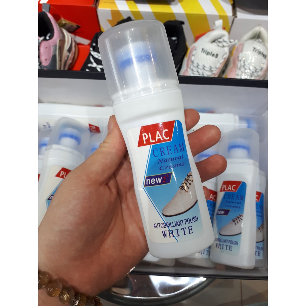 Chai tẩy trắng giày, vệ sinh giày dép túi xách PLAC - đầu bàn chải tiện dụng siêu sạch