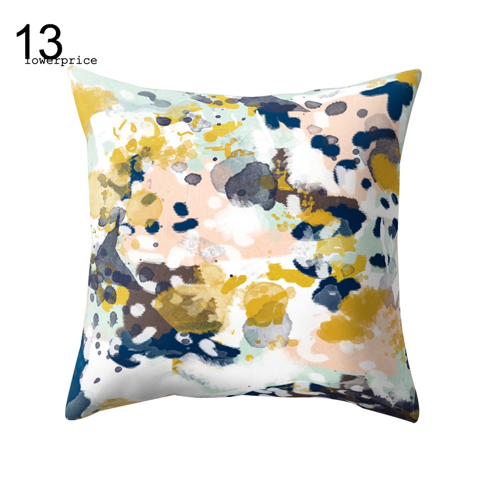 LP_Geometric Pattern Print Pillow Case Fashion Sofa Waist Cushion Cover Home Decor