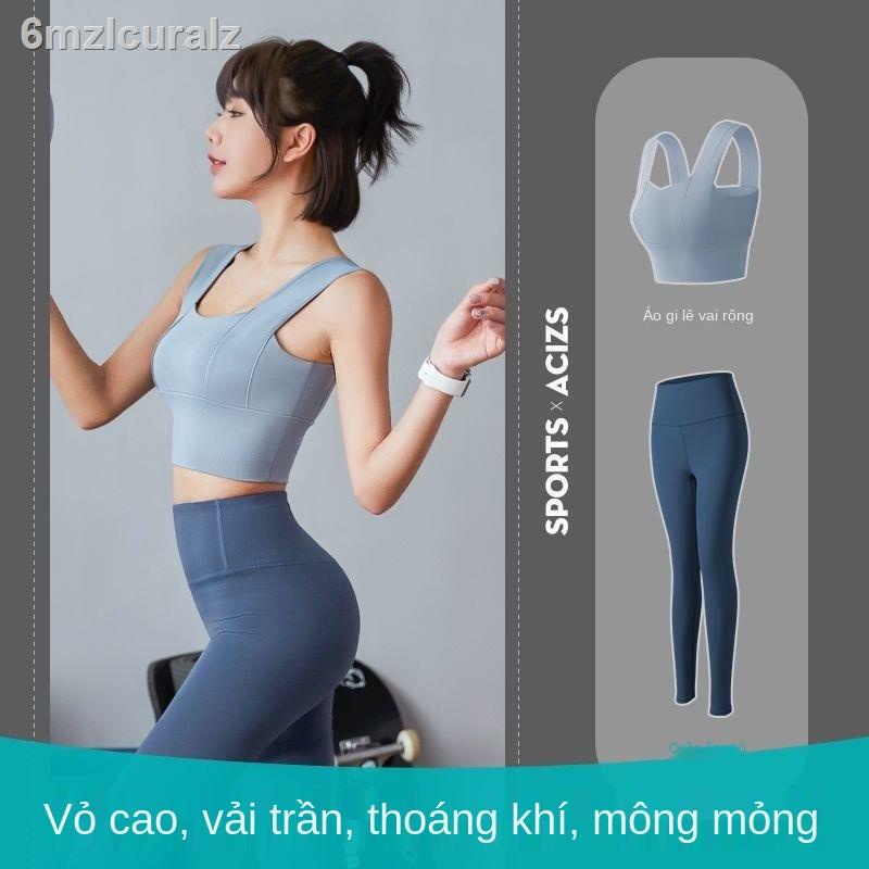 Quần áo tập thể dục bộ đồ nữ mỏng gợi cảm thời trang nhanh khô người mới bắt đầu gym yoga ngực thao