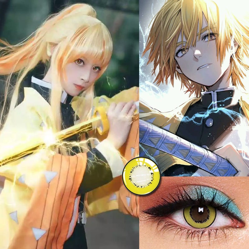 Cặp kính áp tròng màu JEWELENS  hóa trang nhân vật Demon Slayer
