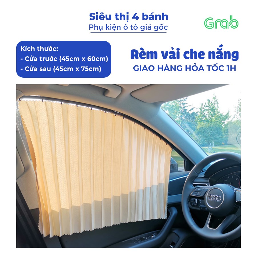 Rèm che nắng ô tô gắn nam châm, Rèm chắn nắng ô tô chất liệu vải nhung vừa mọi dòng xe chống tia uv