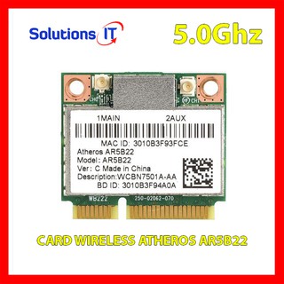 [Mã ELMS5 giảm 7% đơn 300K] Card Wireless Atheros AR5B22 / DW1901 / INTEL AC 7260 2.4Ghz và 5.0Ghz - Card WIFI Mini PCI