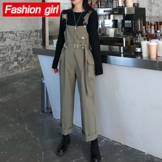 Quần Yếm Dáng Rộng Phong Cách Harajuku Nhật Bản Cá Tính