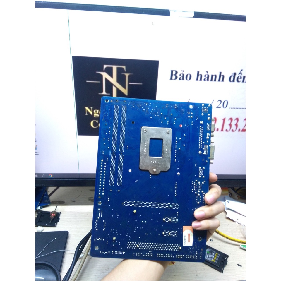 Main Giga B75 2khe RAM zin.Main chính hãng bóc máy văn phòng, quán net. Main socket 1155