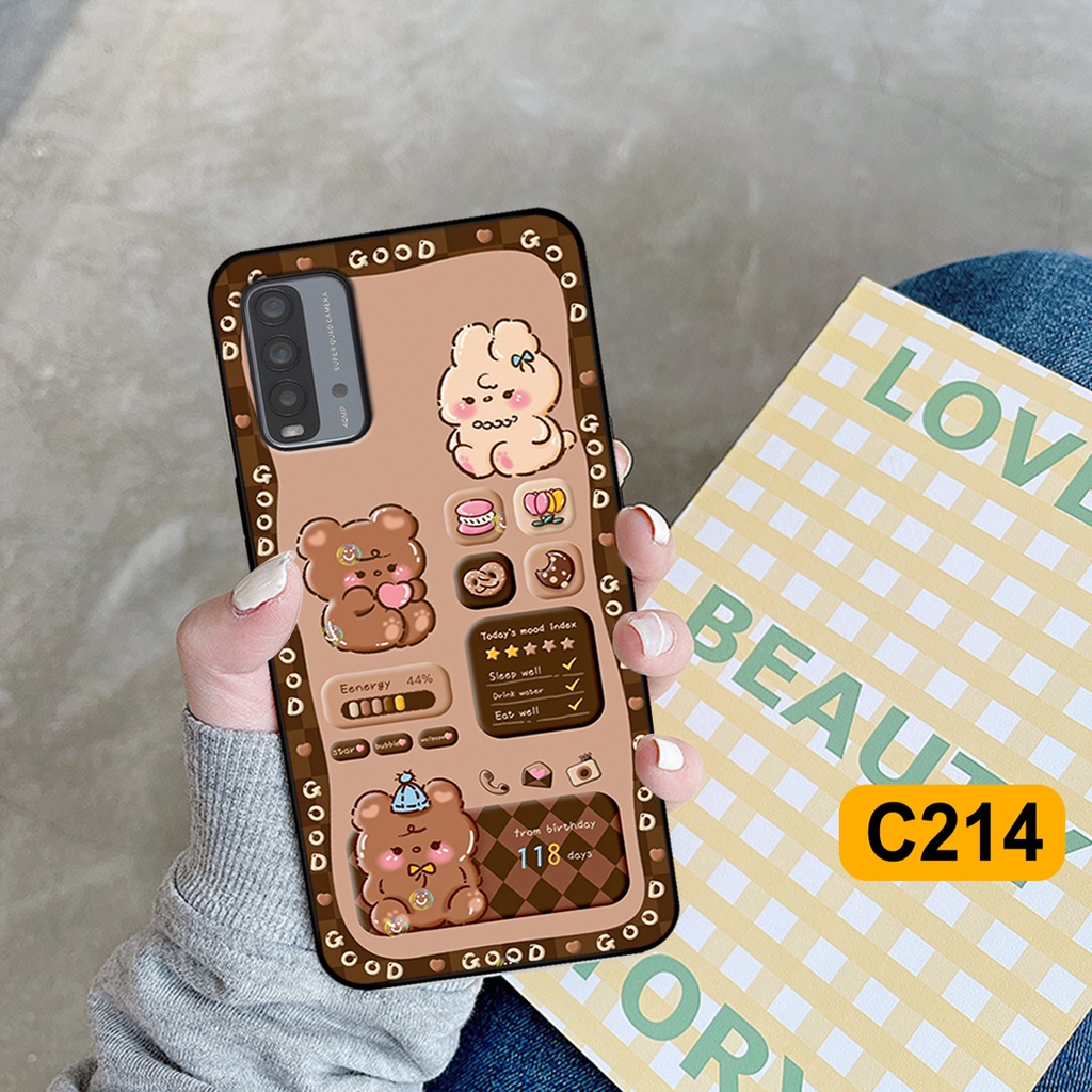 Ốp lưng Xiaomi Redmi 9T - Poco M3 in hình gấu bear dễ thương, bền đẹp