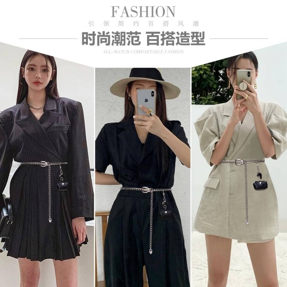 Dây thắt lưng nữ Dây Xích Đeo Eo Mini Dùng Trang Trí Cho Mùa Hè