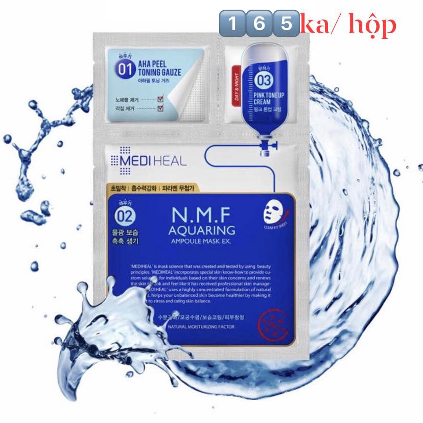 [MẪU MỚI] Mặt nạ Mediheal 3 bước dưỡng ẩm M.N.F Aquaring Ampoule Cao Cấp