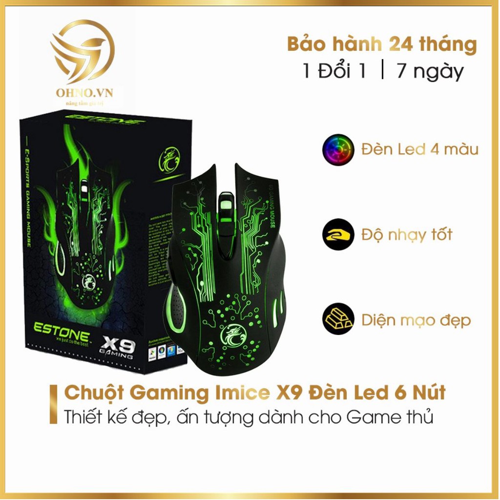 Chuột Máy Vi Tính Có Dây Imice X9 Chuột Laptop Có Dây Đèn Led – OHNO Việt Nam