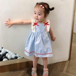 Đầm Sát Nách Thắt Nơ Cho Bé Gái