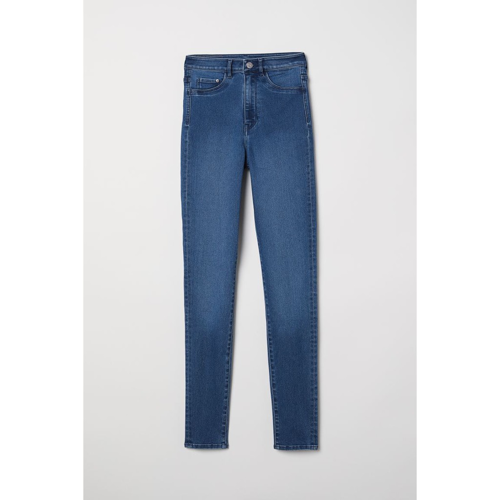 H&M Đức - Quần jean auth new tag cao cấp chính hãng có sẵn jeggings jeans xanh denim siêu co giãn skinny lưng cao