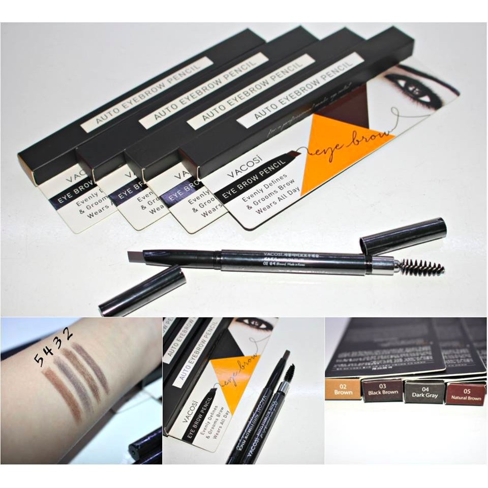 Chì kẻ Mày định hình Hai Đầu VACOSI Auto Eyebrow Pencil 5ml | BigBuy360 - bigbuy360.vn