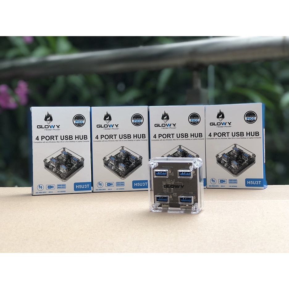 Bộ chia 4 cổng USB - Hub USB Gloway H5U3T - Bảo hành 12 tháng