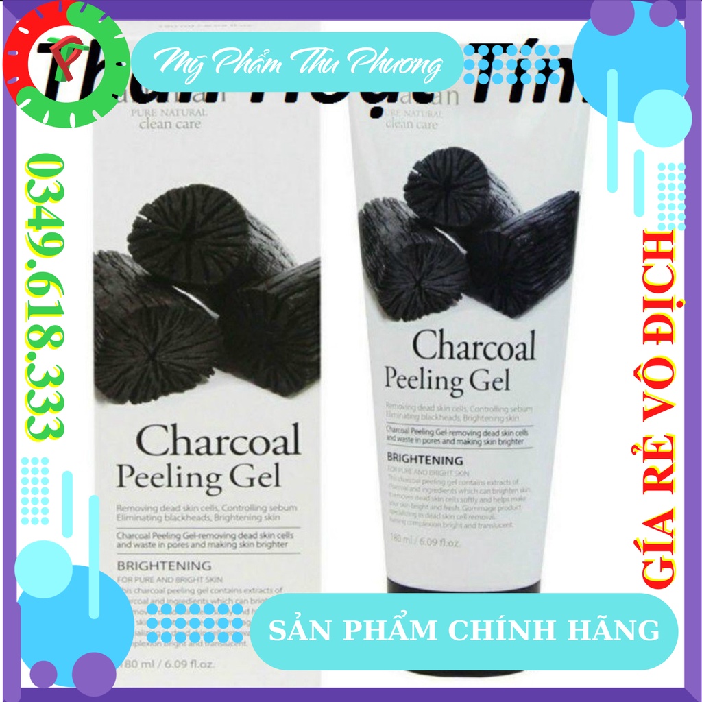 Kem Tẩy Tế Bào da Chết MỸ PHẨM chăm sóc da Hàn Quốc Chính Hãng Than Hoạt Tính Arrahan Charcoal Peeling Gel