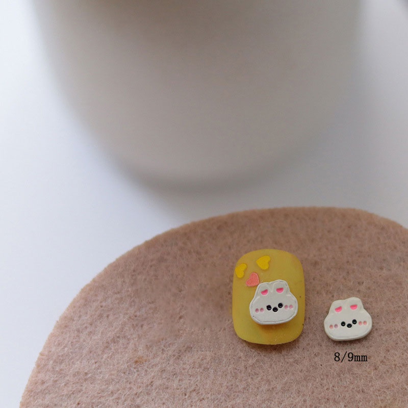 Phụ Kiện Trang Trí Móng Tay 3D Bằng Hợp Kim Hình Gấu / Trà Sữa / Thỏ / Cherry Dễ Thương