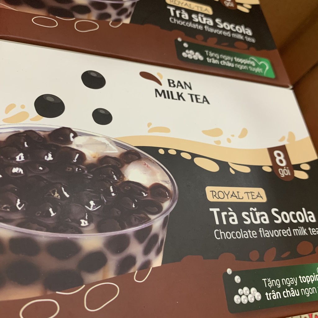 [Mã SKAMLTSM9 giảm 10% đơn 99K] Hộp 8 set trà sữa chân châu Socola Ban Milk Tea ( Date mới) | BigBuy360 - bigbuy360.vn