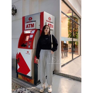Quần jogger da cá bo gấu dây rút