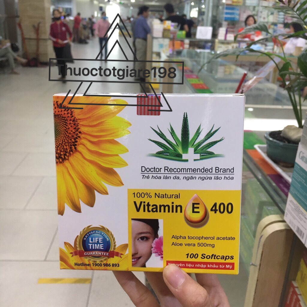 Viên Vitamin E 400 Hoa Hướng Dương (hộp 100 viên)