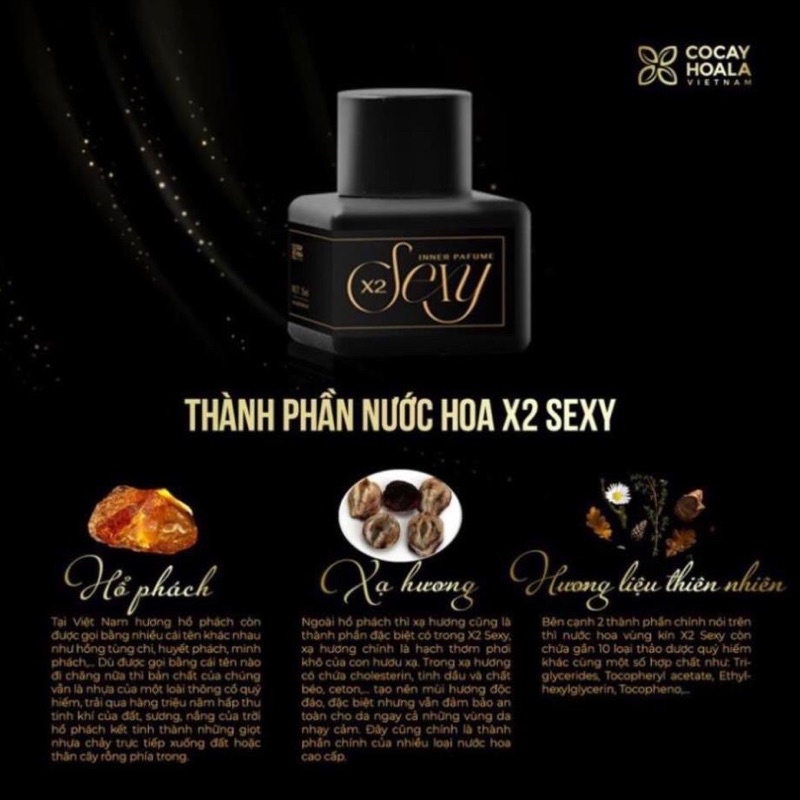 Nước hoa vùng kín X2 Sexy Cocayhoala 5ml khử mùi, làm thơm, hồng, se khít vk