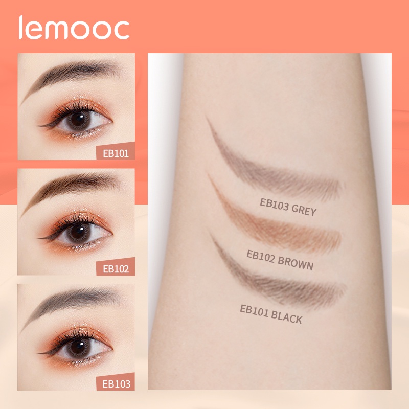 Bút kẻ lông mày LEMOOC 2 trong 1 thiết kế hai đầu chống thấm nước