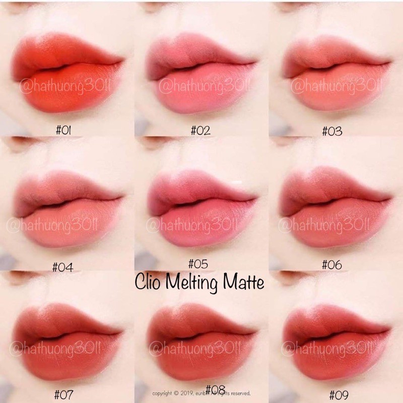 [ CÓ SẴN + BILL ] SON LÌ CLIO MELTING MATTE LIPS