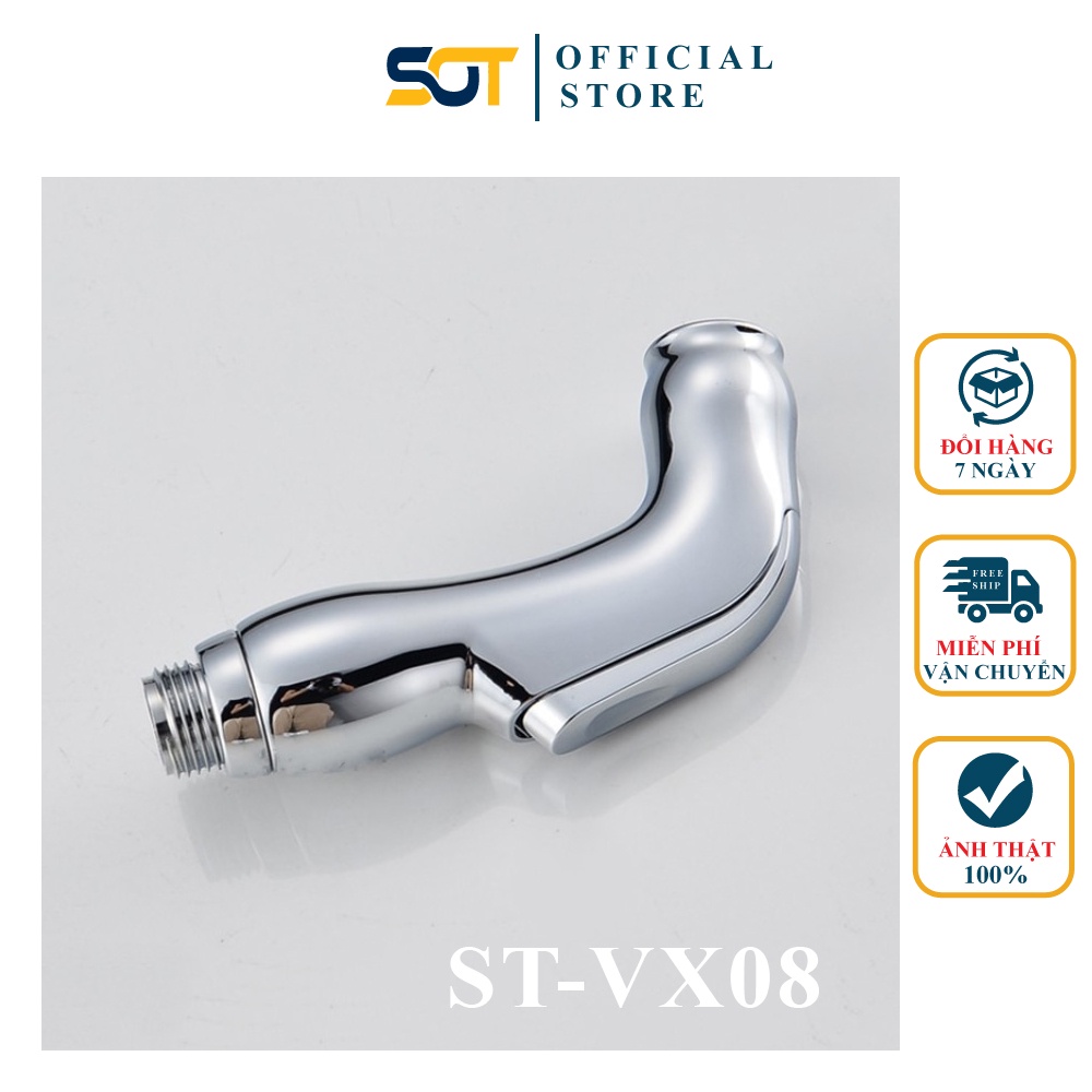 Bộ vòi xịt vệ sinh bồn cầu nhựa mạ Bóng ST-VX07 giá rẻ