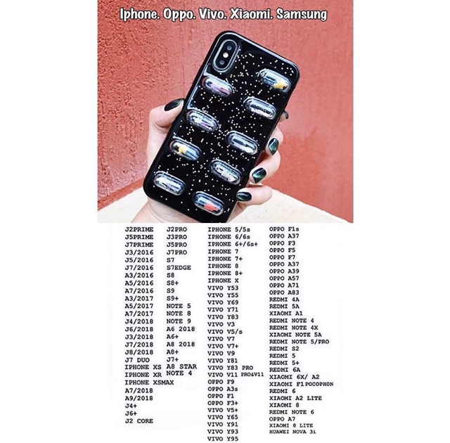 Ốp Điện Thoại Hình Viên Thuốc Con Nhộng Cho Iphone Oppo Vivo Xiaomi Samsung Nokia Huawei Nova 3i 3 5 6 V9 V11 F7 F9 A7 A9 J6 +