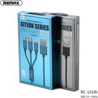 Cáp sạc remax 3 đầu (iphone, micro, type-c) chính hãng