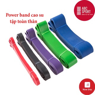 Dây power band tập toàn thân nam nữ, dây kháng lực tập tại nhà, nhiều mức lực
