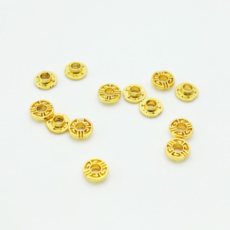 Bộ 10 Miếng Dán Lỗ Tròn Nhỏ Bằng Đồng 18K Dùng Làm Trang Sức Thủ Công diy