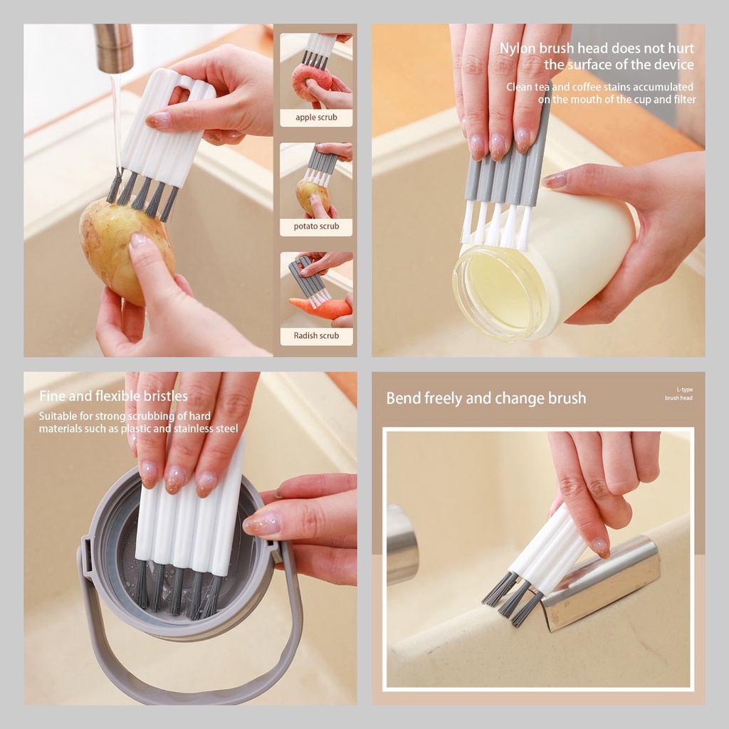 1 Cọ Rửa Bình Nước Bằng Bọt Biển Mềm Với Tay Cầm Dài Màu Sắc Ngẫu Nhiên