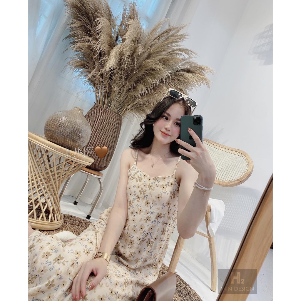 Set Váy Hoa 2 Dây Mix Áo Khoác Vest Lửng, Set Váy Hoa Nhí Mix Áo Vest Croptop, Váy Chất Đũi Kèm Áo Khoác Chất Tuyết Mưa