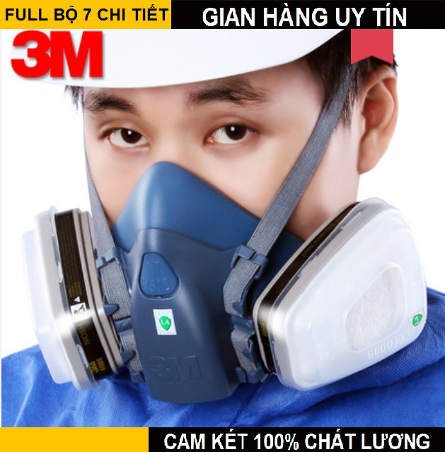 3M 7502 Mặt Nạ Phòng Độc Cao Cấp Giải Pháp Phun Sơn, Phun Hóa Chất