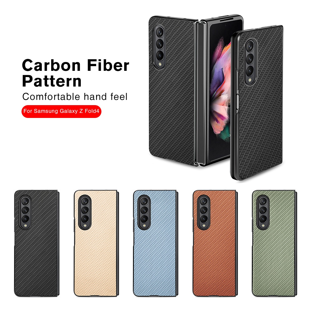 Ốp Điện Thoại Sợi Carbon Chống Sốc Sang Trọng Cho Samsung Galaxy Z Fold 4 Z Fold 3