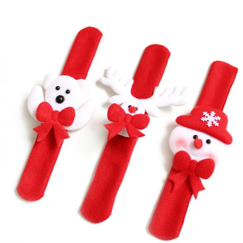 (Sẵn) Vòng tay Giáng sinh hình Ông già Noel người tuyết vải dạ đồ chơi đồng hồ đeo tay quà tặng học sinh