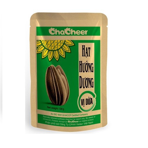 Hạt Hướng Dương Chacheer Vị Dừa Giòn Ngon Bịch 130G/GÓI