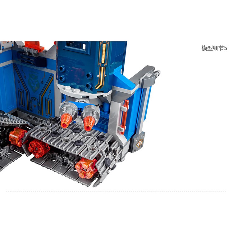 Đồ chơi lắp ráp xếp hình Non lego Nexo Knights thành trì di động Hiệp Sĩ Axl Aaron Clay Xe Bela 10490.