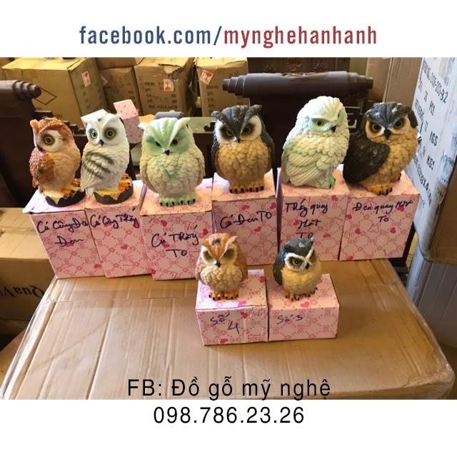 Con cú mèo may mắn ღ Quà tặng lưu niệm ღ Trang trí nhà cửa ღ Owl Figurines | BigBuy360 - bigbuy360.vn