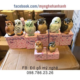 Con cú mèo may mắn ღ Quà tặng lưu niệm ღ Trang trí nhà cửa ღ Owl Figurines