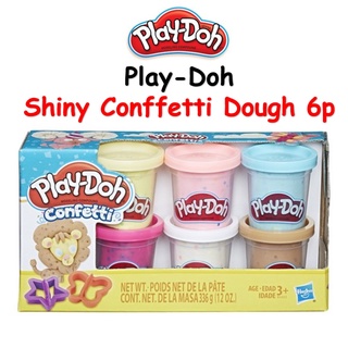 Hasbro Play-Doh Shiny Confetti Dough 6 Pack / Educational Toys