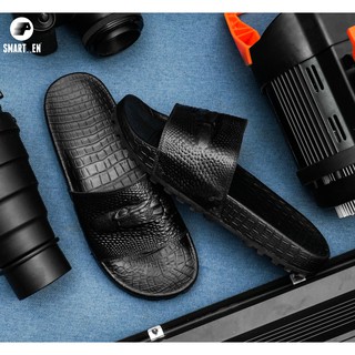 Dép Da bò thật SMARTMEN DSM-02 Đen