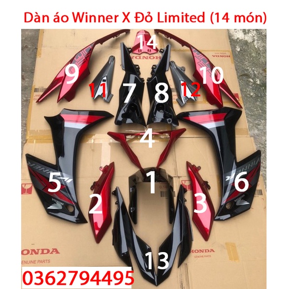 Dàn áo Winner X Phiên bản giới hạn/Đỏ limited 2022