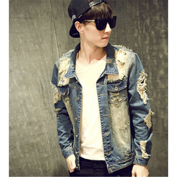 áo khoác jeans rách cá tính Mã: NK0909