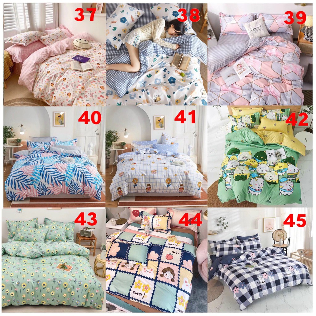 Bộ chăn ga gối cotton poly nhập khẩu nhiều mẫu mới nhất 2021