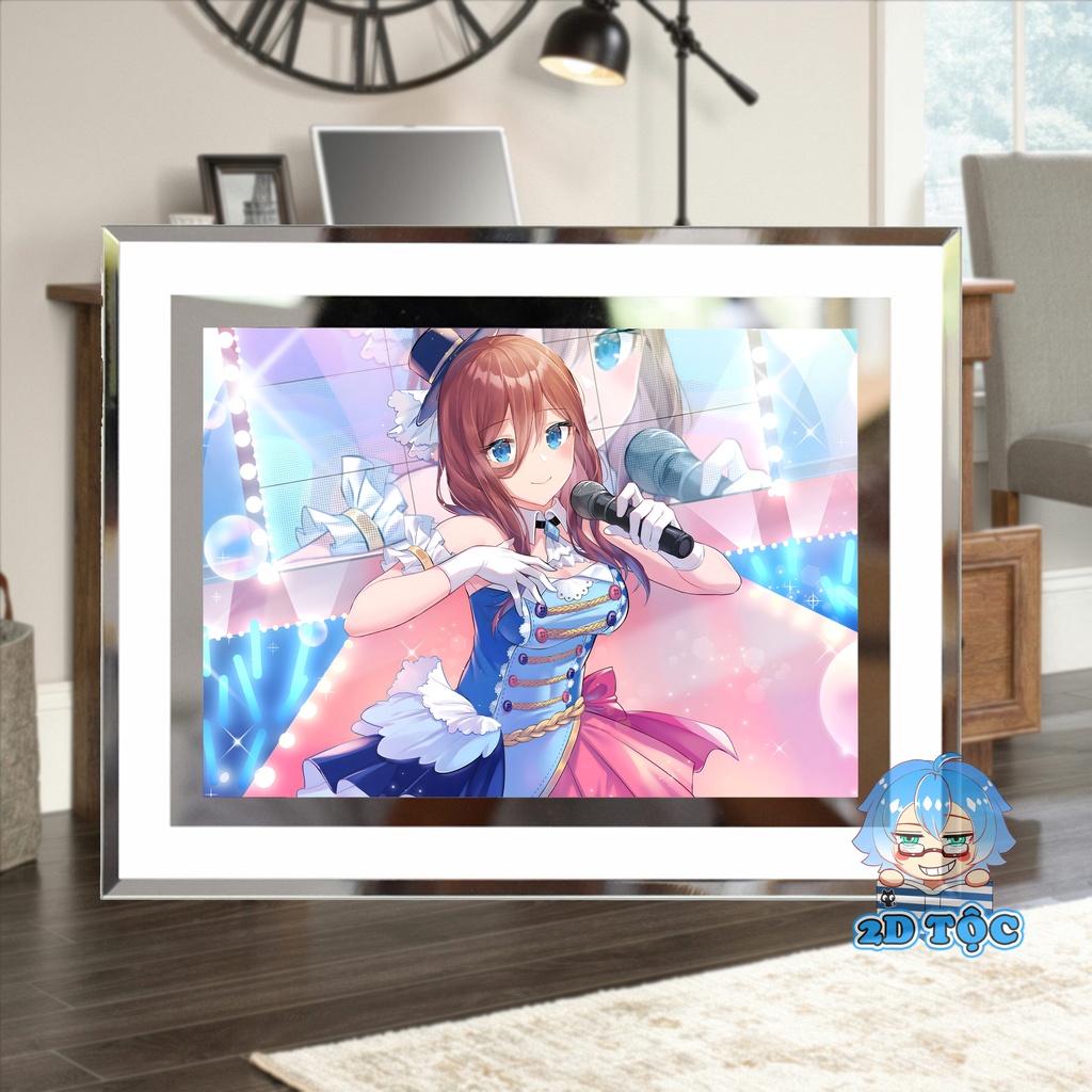 Khung ảnh kính Nakano Miku (11) Anime NHÀ CÓ 5 NÀNG DÂU by 2D Tộc Shop
