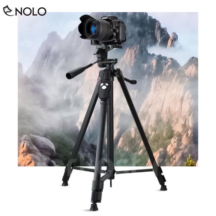 Tripod 3 Chân Cho Điện Thoại Máy Ảnh Compact Mã 3388 Có Remote Điều Khiển Từ Xa Chiều Cao Tối Đa 139cm