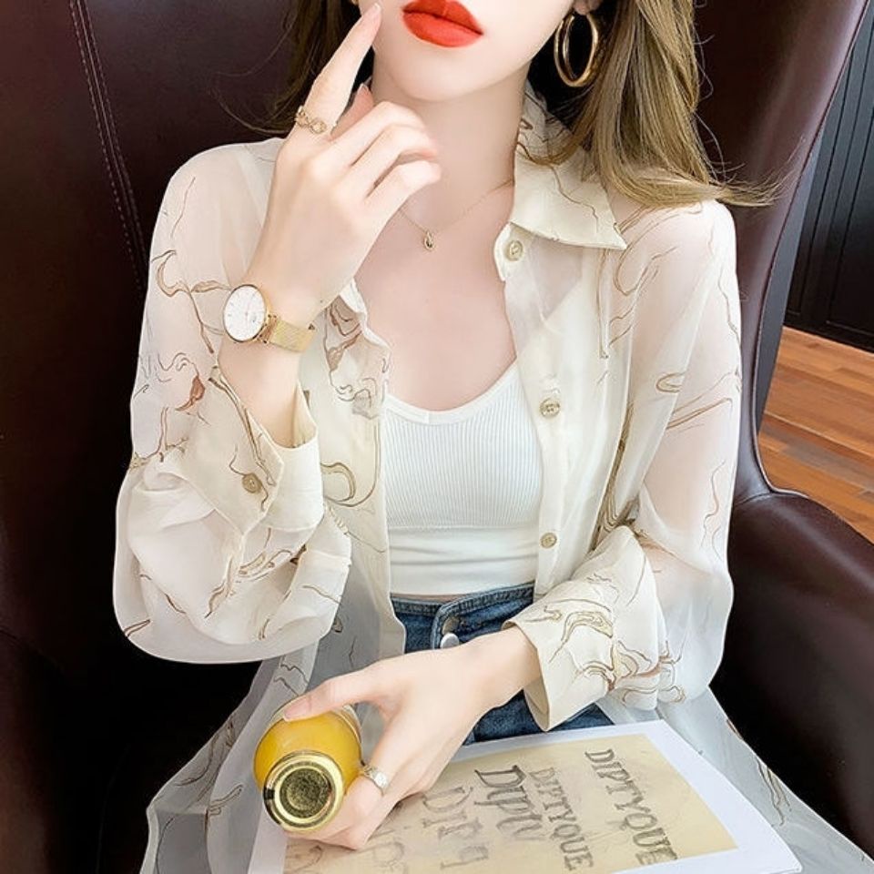 Áo Khoác Chống Tia Cực Tím Siêu Mỏng Thoáng Khí Tay Dài Bằng Lụa Và Chiffon Trong Suốt Thời Trang Mùa Hè 2022 Cho Nữ