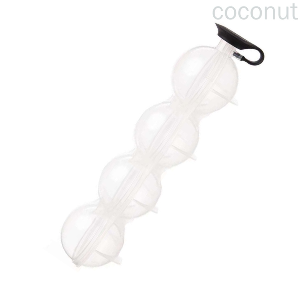 Khuôn Làm Đá Viên Uống Rượu Whiskey 4 Ngăn Hình Tròn Có Nắp Đậy Tái Sử Dụng Được