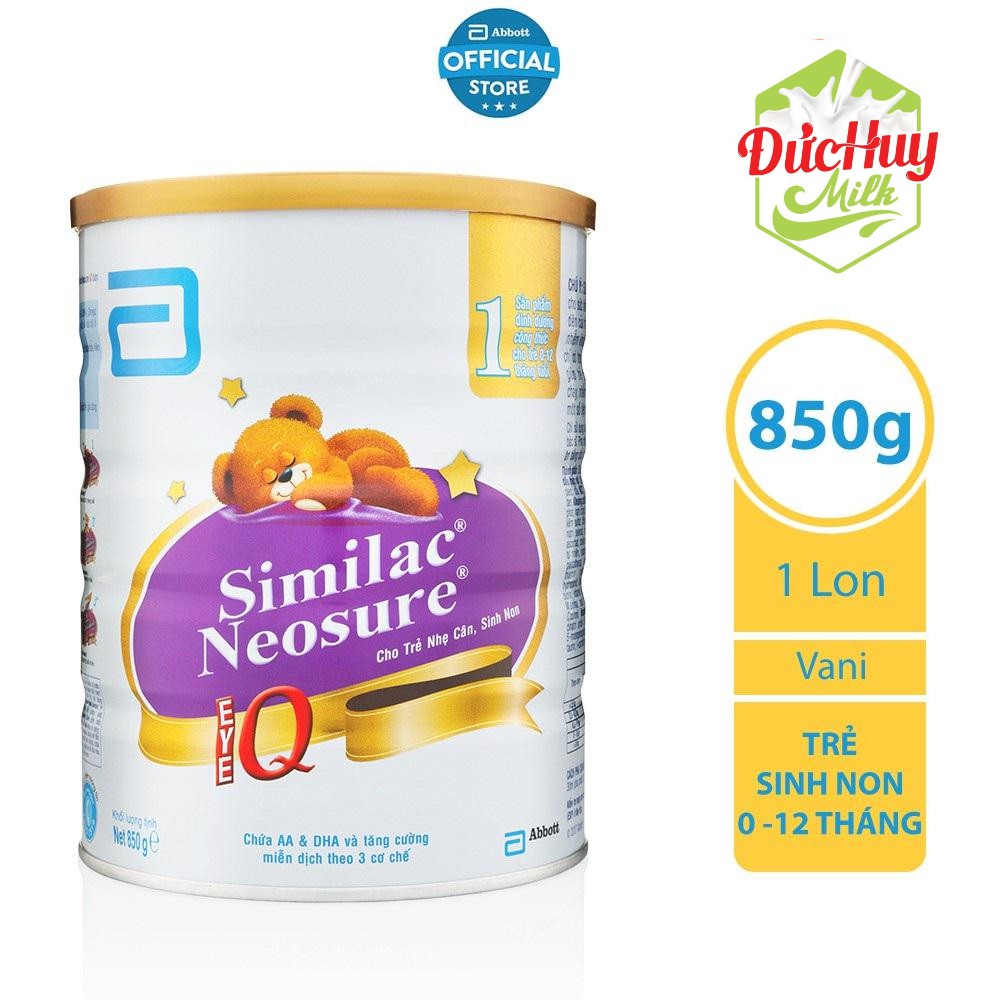 Sữa bột Abbott Similac Neosure (400 - 850g) (Nhẹ cân, Sinh non) _Duchuymilk