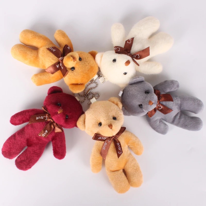 1 móc khóa gấu bông chất liệu PP cotton mềm dễ thương